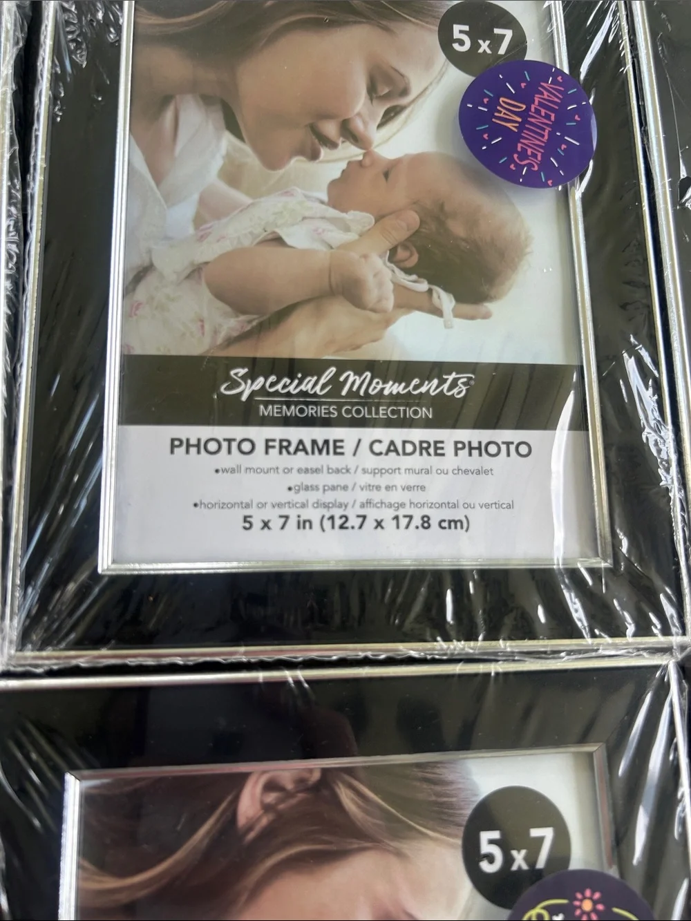 Special Moments Silver and Black 5x7 Photo Frame Set - Pack of 6